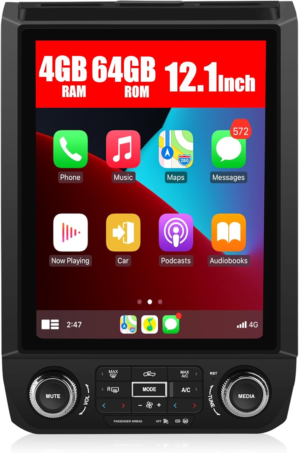 litillbuly 12.1 Inch Android 13 Car Stereo Radio Compatible Ford F150 2015-2021, Wireless CarPlay Android Auto, Bluetooth, GPS