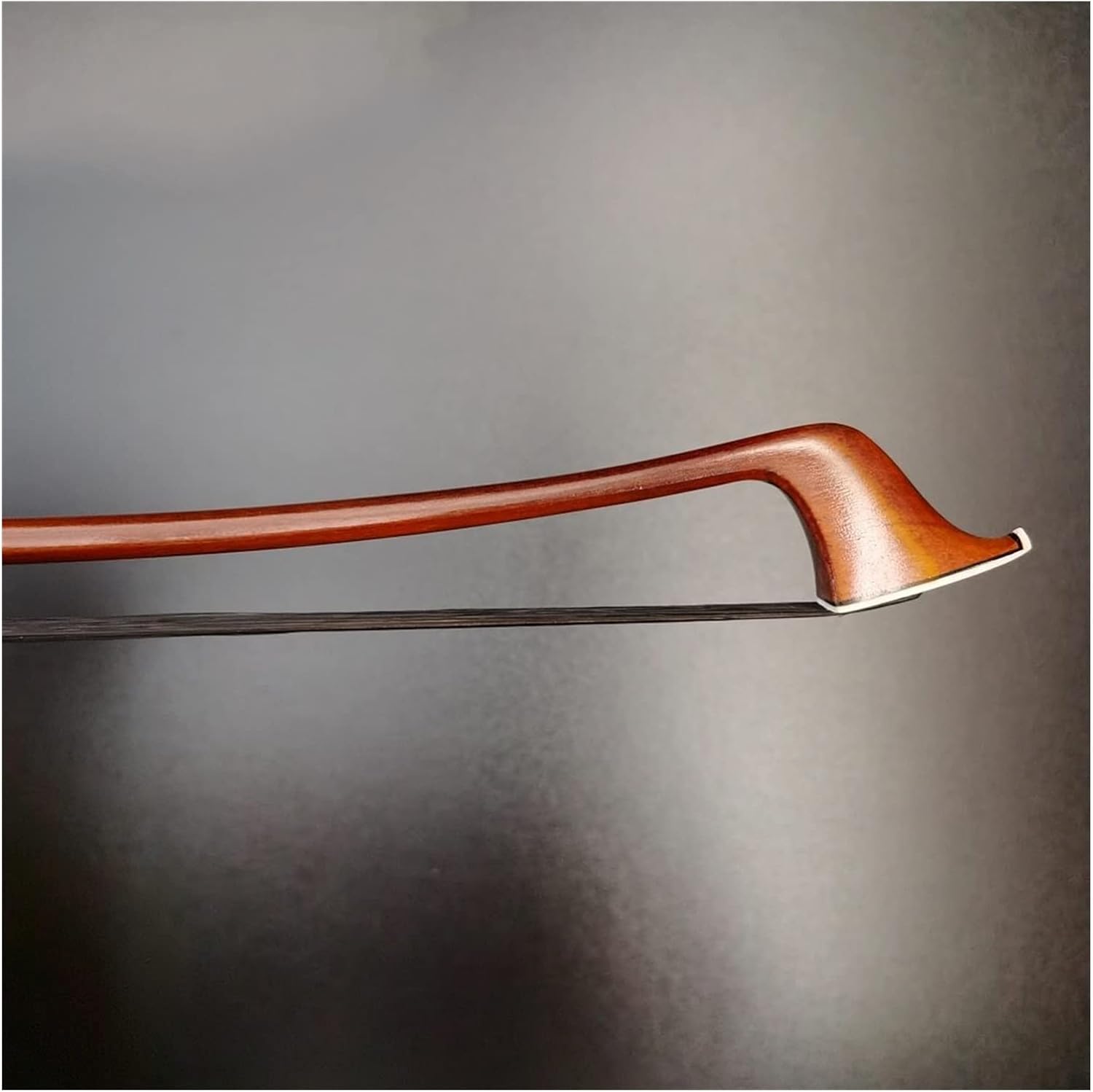 TSTS 4/4, 3/4, 1/2, 1/8, 1/4 Size Bass Bow Brazilwood Round Stick Nickel Silver Parts Full Size Violin Bow (Color : 4/4)