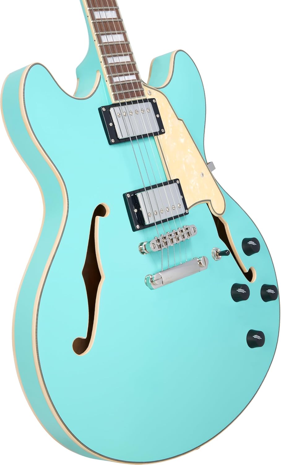 D'Angelico Premier DC Electric Guitar - Surf Green with Stopbar Tailpiece