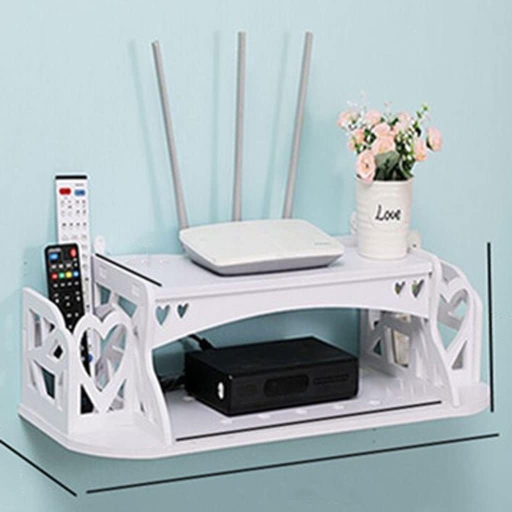 Floating Cable Box Shelf, Floating Wall Mount Shelf, Floating Shelf Wall-Mounted TV Stand, Wall Mount Shelves (Color : B)