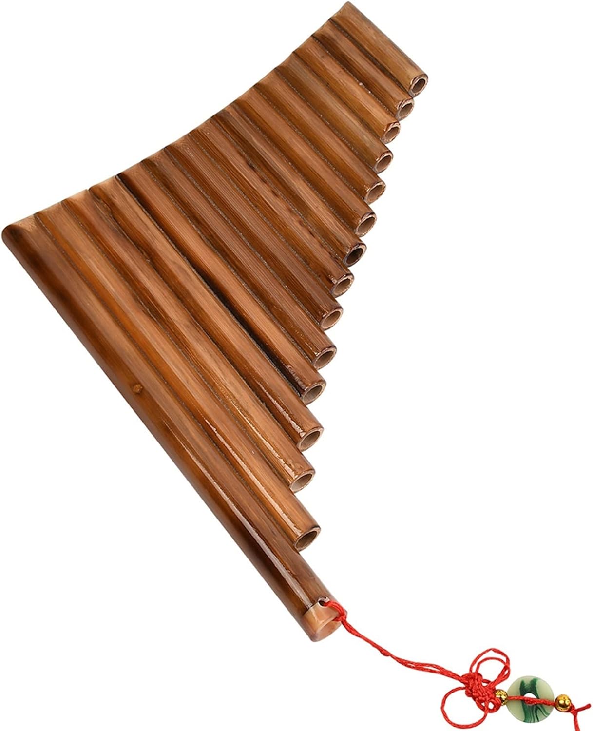 Pan Flute 15 Pipes Natural Bamboo Wind Instrument G Key Panpipe Chinese Traditional Woodwind Instrument