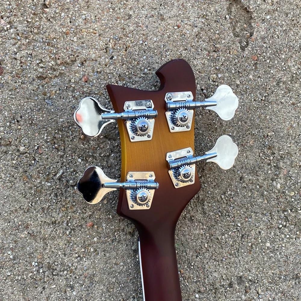 4-String Electric Bass Guitar - Satin Sunburst Finish, 22-Fret Rosewood Fretboard