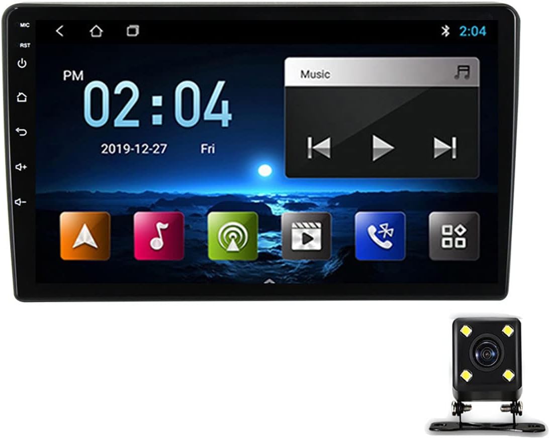 Double Din Car Stereo, 9 Inch Touchscreen, RDS/FM Car Radio, Bluetooth, Mirror Link, Carplay, Backup Camera, Steering Wheel Controls, for Hyundai Azera 2006-2010