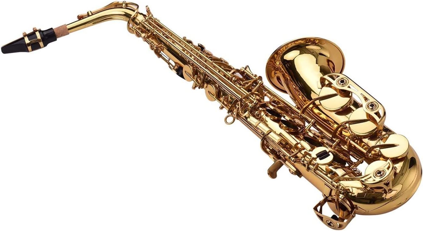 EB Alto Saxophone Sax Brass Body White Shell Keys Quality Woodwind Instrument Professional Saxophone