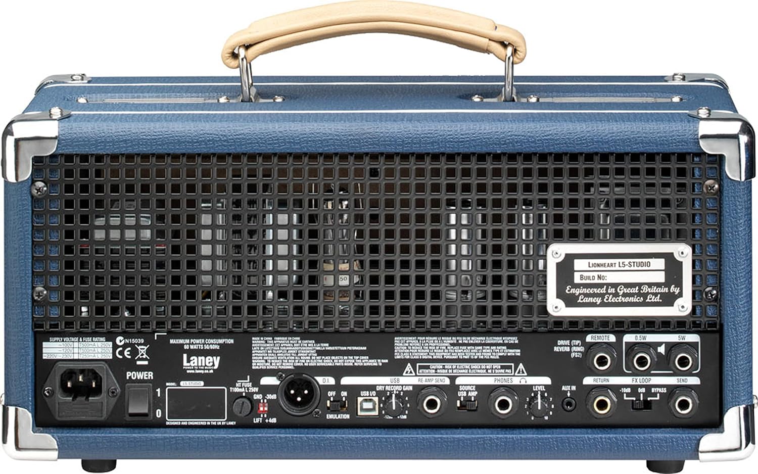 Laney Lionheart L5-Studio All Tube Head 5W Class A USB Interface, Blue