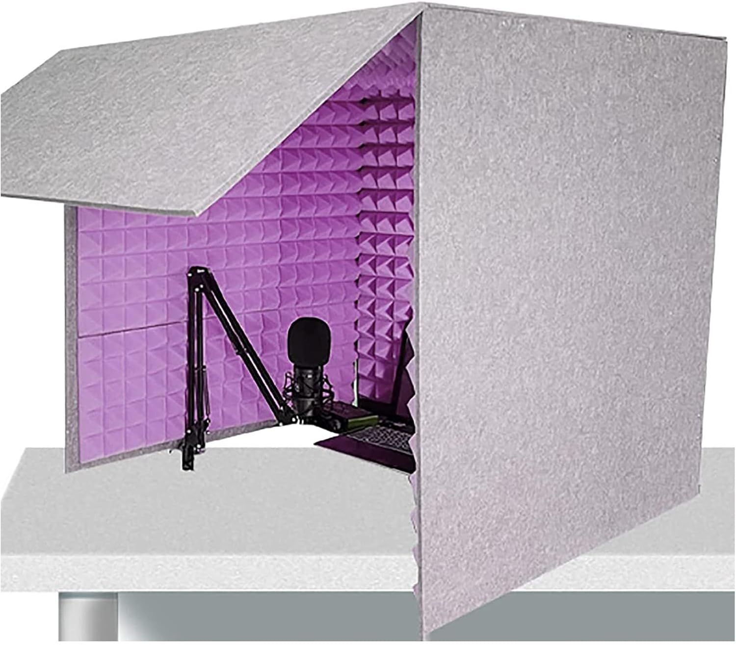 Soundproof Room, Portable Recording Studio for Music Studio Bedroom Home (Purple)