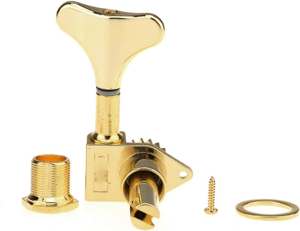 FLFL Guitar String Tuning Pegs Gold 2R2L 20:1 Ratio Bass Tuners Machine Heads Tuning Pegs Keys Set for Ibanez Style Electric Bass