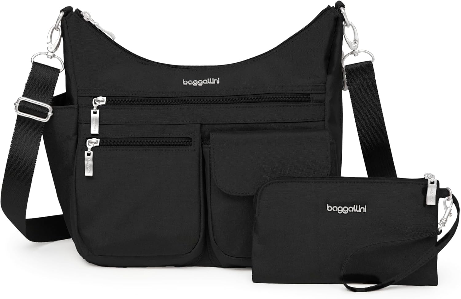 Baggallini Modern Everywhere Crossbody Bag for Women 11x9x4.5 Rfid Hobo Bag