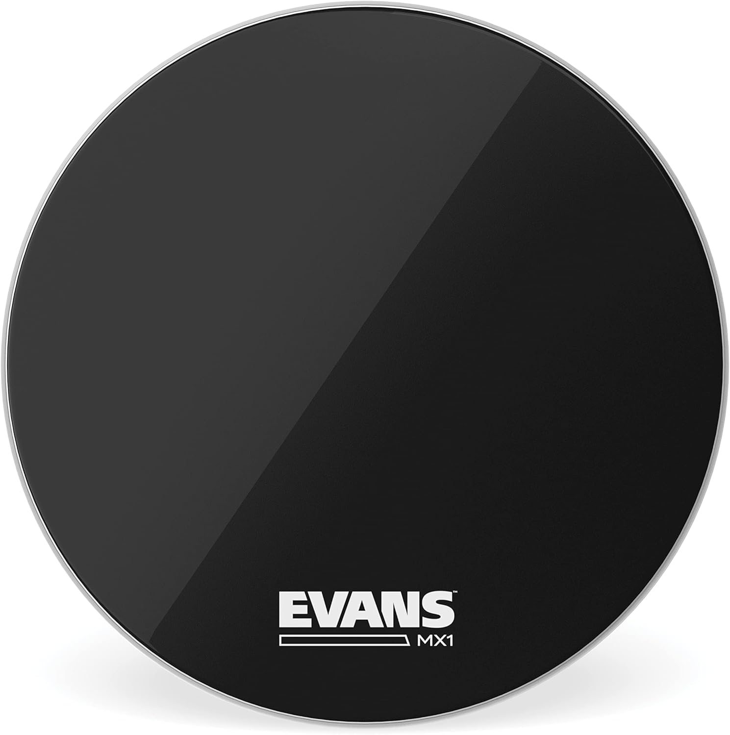 Evans MX1 Black Marching Bass Drum Head, 26 Inch