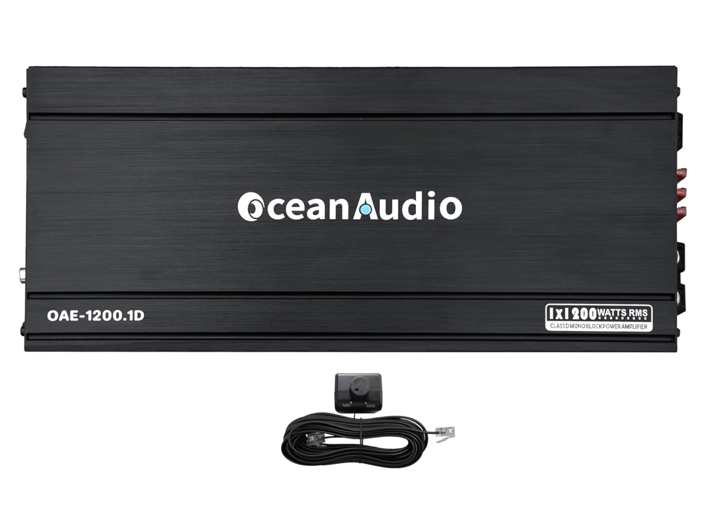 OceanAudio OAE-1200.1D Monoblock Class D Amplifier 2400W with Remote Subwoofer Level Control