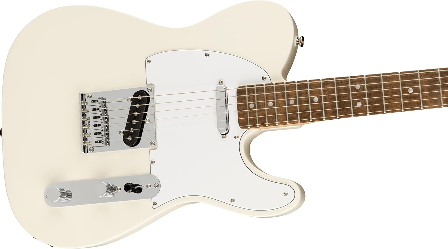 Squier Affinity Series Telecaster Electric Guitar, with 2-Year Warranty, Olympic White, Laurel Fingerboard