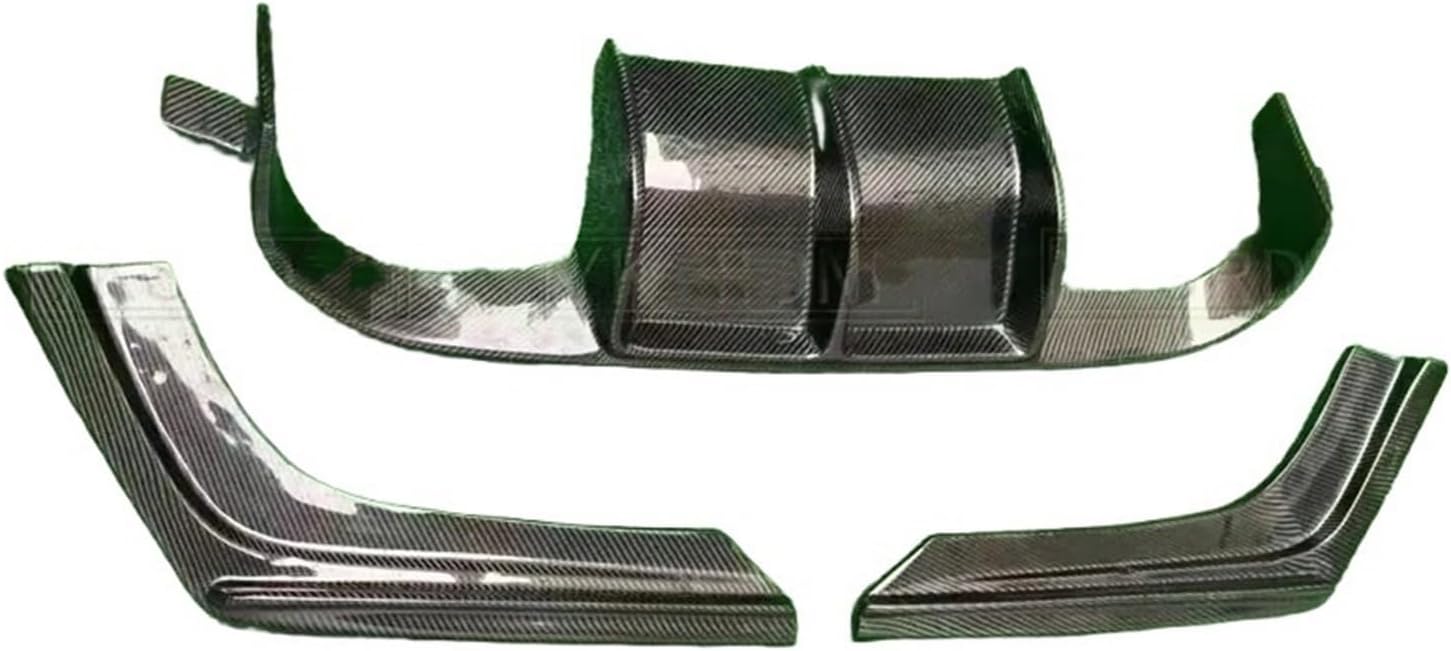 Compatible for BMW F80 M3 F82 F83 M4 2015-2020 Car Rear Diffuser Bumper Corner Spoiler Splitter Rear Lip Protector Guard Carbon Fiber Look(Carbon Fiber)