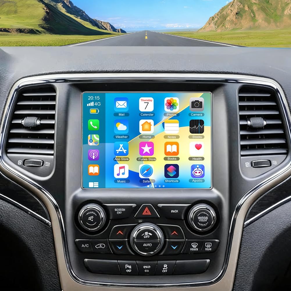 Android 14 Car Stereo for Chrysler 300 2015-2023,8.4 Inch Double Din Car Radio with Carplay & Android Auto, in-Dash Navigation Radio with BT Mirror Link WiFi FM Radio & Backup Camera-2+32G