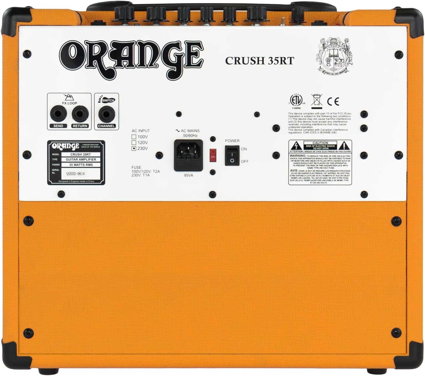 Orange Crush 35 2 Channel Reverb Cab Sim 35 Watts, Orange