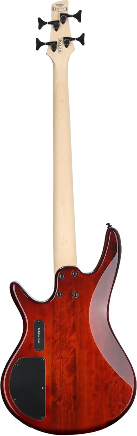 Ibanez GSR200SM SR GIO Electric Bass - Charcoal Brown Burst Bundle with Gig Bag, Strap, Cable, Austin Bazaar Instructional DVD, and Polishing Cloth