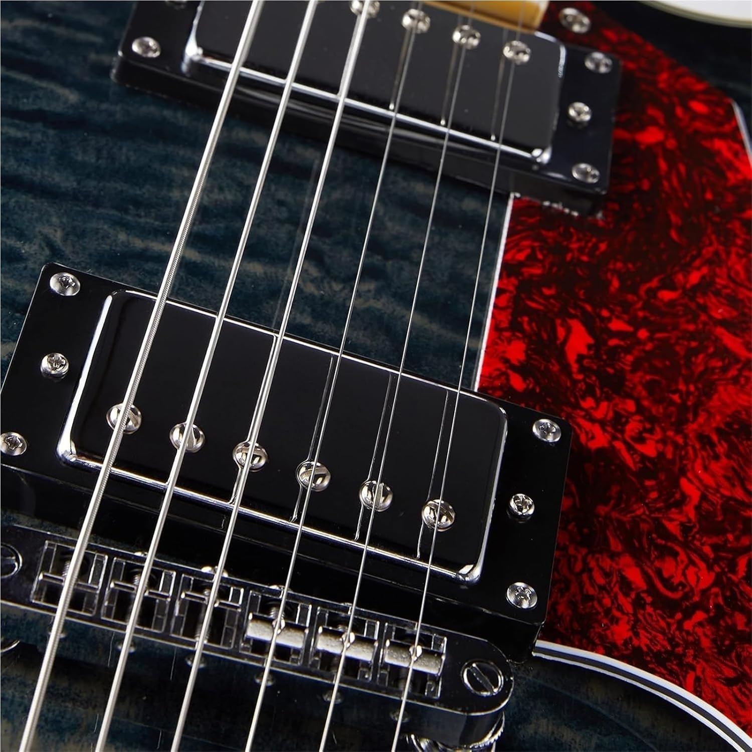 Beginner Electric Guitar Kits Jazz Electric Guitar Semi Hollow Body Trapeze Tailpiece Bridge With Gig Bag(Black 1)