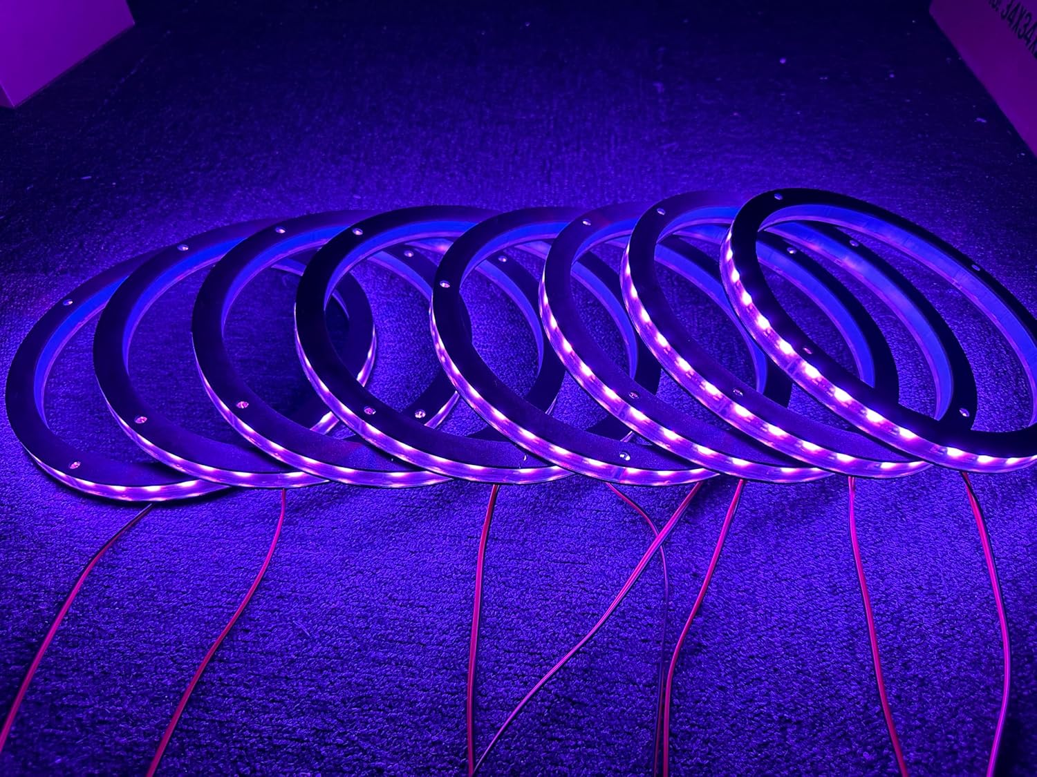 Sando Tech 8PCS 10'' RGB LED Speaker Lights Car Speaker Rings Spacer Ring Light Kit Car Coxial Lights Multiple Fit for Car Truck Boat Powersport PC Material Bluetooth/Remote Ctrl