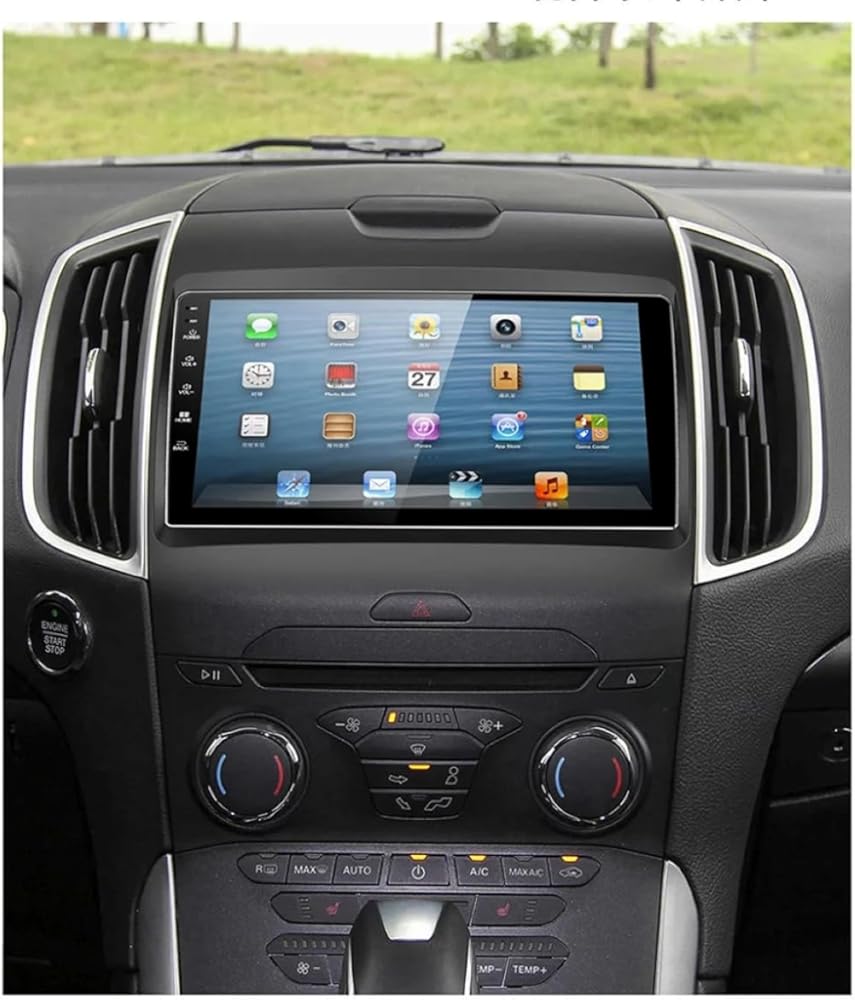 Double Din Radio for Ford Edge 2016 [4G+64G] Android 15 Car Radio Stereo with Wireless Carplay Android Auto, 9 inch Touch Screen Radio Bluetooth WiFi GPS Navigation FM RDS EQ+Free AHD Backup Cam