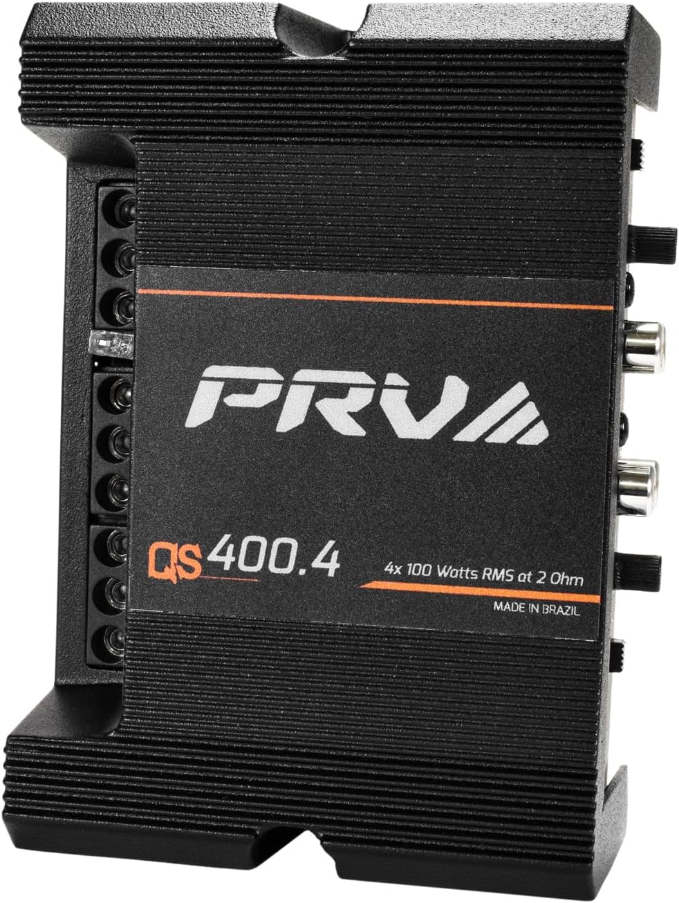 PRV Audio QS400.4 2 Ohm Mini Compact 4 Channel Car Audio Amplifier 4 x 100 Watts RMS at 2 Ohm - 400 Watt Amp Stereo 12 Volts Amp Class D Full Range Bridgeable