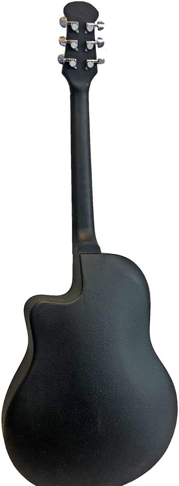 41 inch Cutaway Folk Guitar Spruce Panel Ballad Guitar 6 String Starter Kit w/Bag + Wrench (Black)