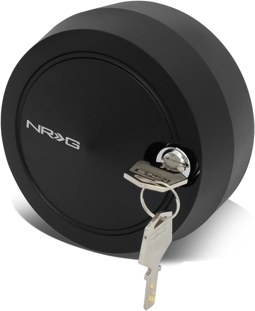 NRG Innovations NRG-SRK-201MB Steering Wheel Version 2 Quick Release Short Hub Adapter with Mounting Bolts, Quick Lock W/Free Spin Black