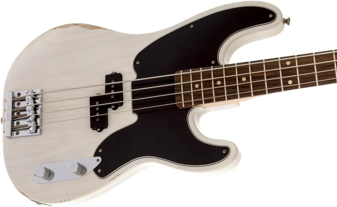 Fender 138410701 Mike Dirnt Roadworn Precision Bass, RW, White Blonde