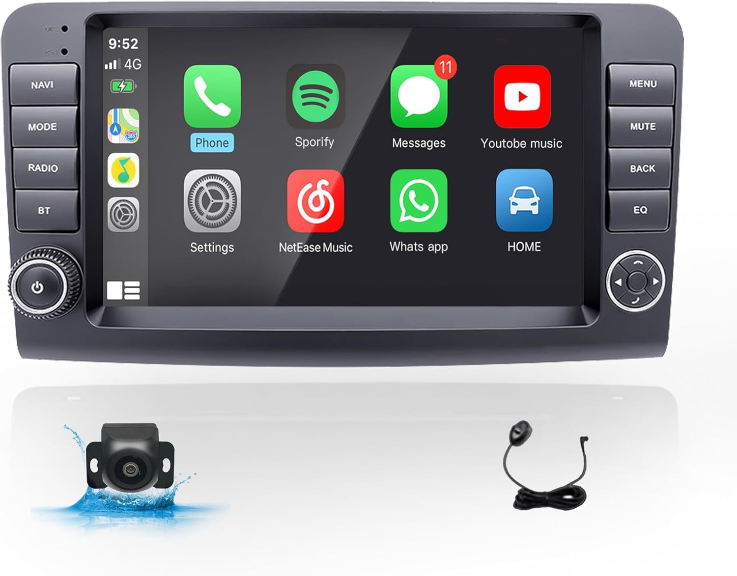 2+64G Car Stereo for Mercedes Benz ML GL ML350 GL320 X164 Carplay Android 13 Auto Radio Upgrade Touch Screen Navigation GPS 2005-2009