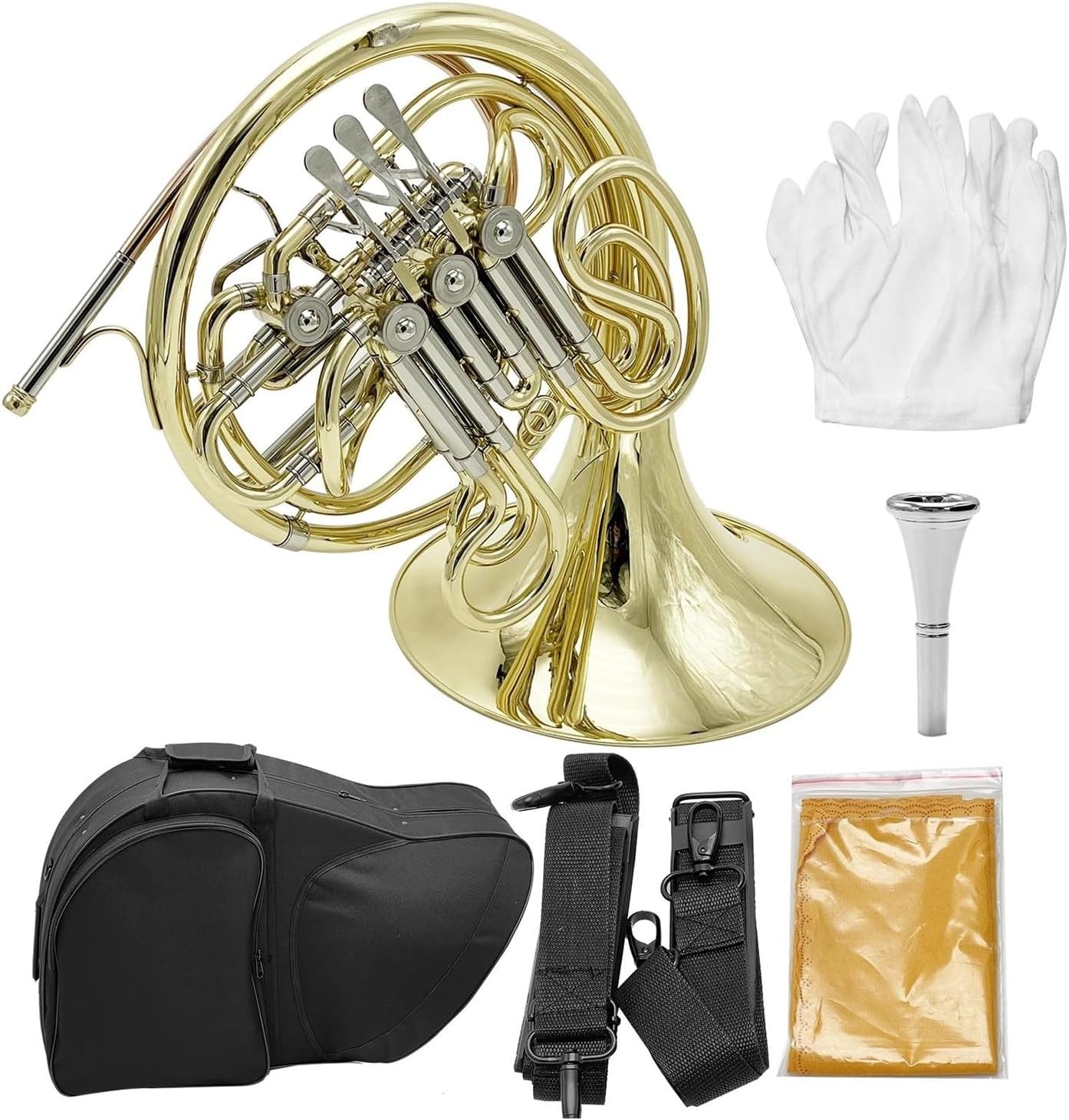 4 key double row French horn standard instrument suitable for beginners