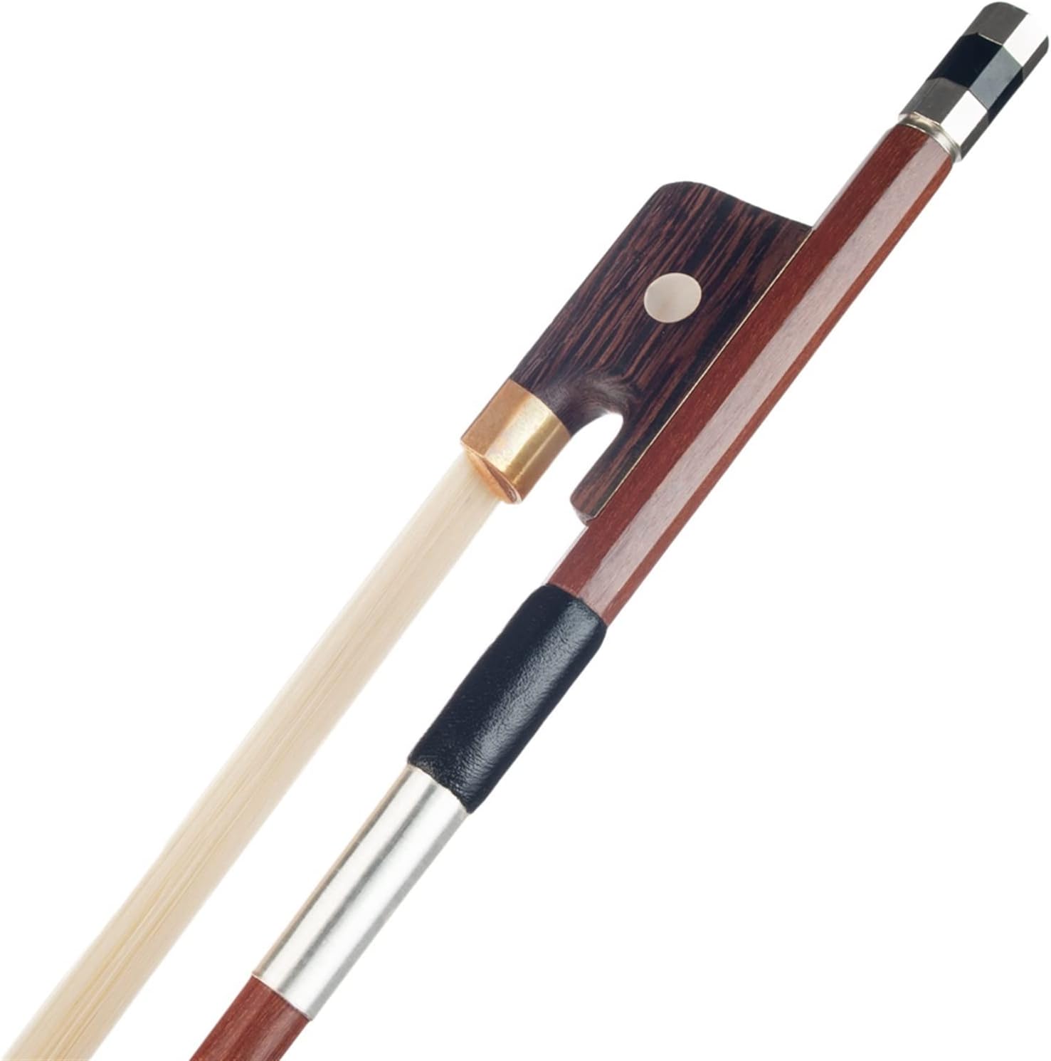 TSTS Handmade Brazilwood Double Bass Bow Horse Hair French Style for 1/2 Bass Fiddle Strings Instruments Accessories Professional Violin Bow