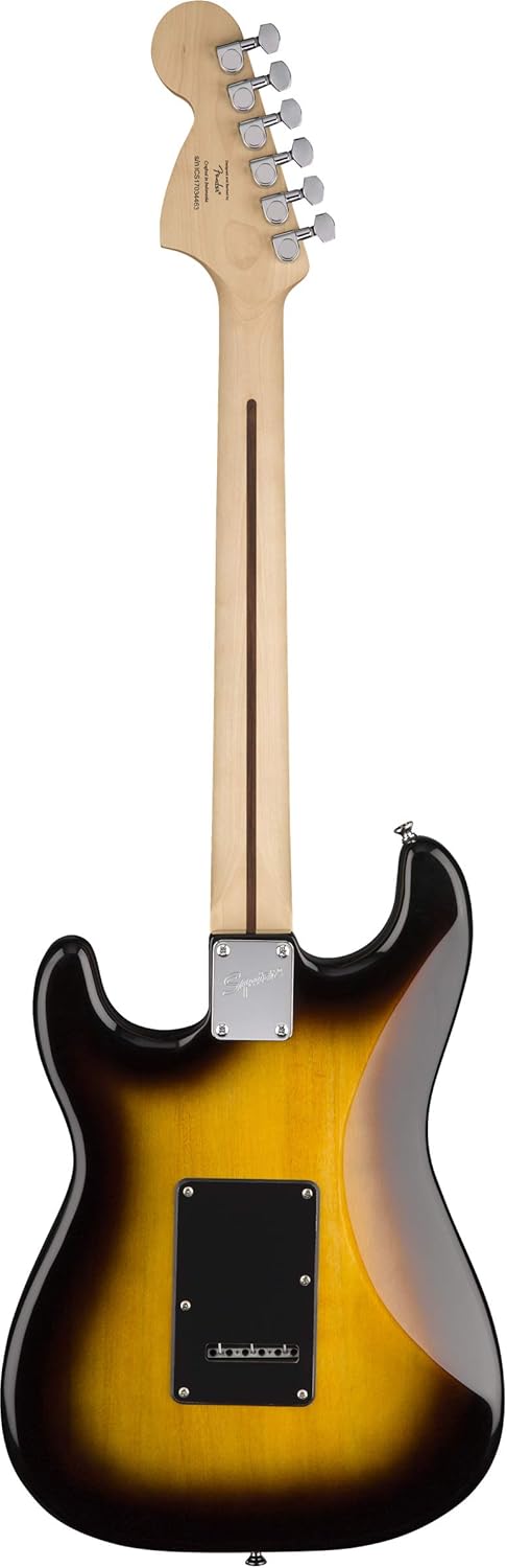 Squier by Fender Affinity Stratocaster HSS Beginner Electric Guitar Pack with Gig Bag, Amp, Strap, Cable, Picks, and Fender Play Subscription - Brown Sunburst (371824032)