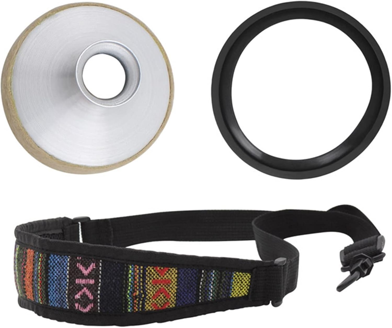 Saxophone Parts 1 Set Alto Saxophone Silencer Ring Saxophone Mute Saxophone Strap (Assorted Color)