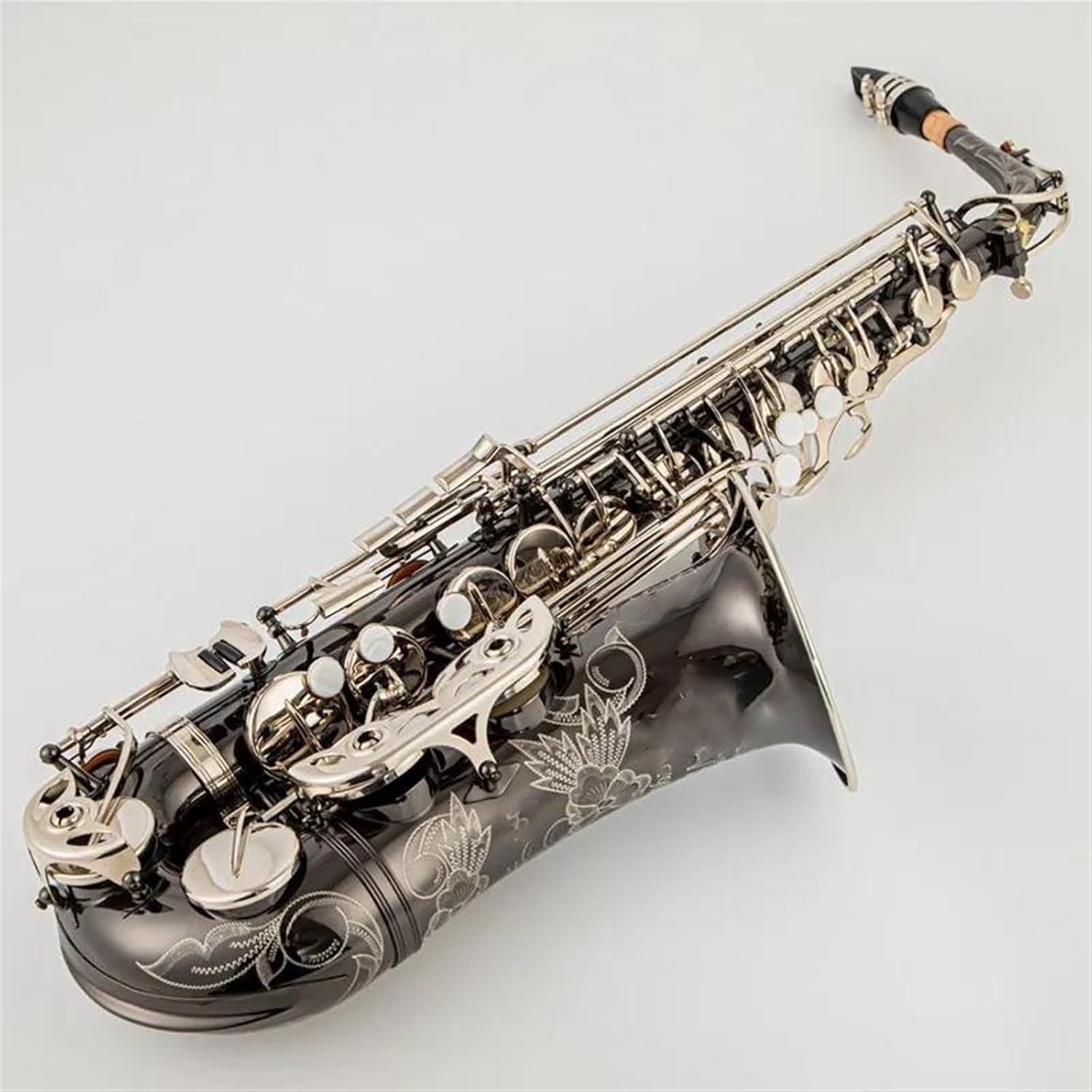 VBDEFRT Woodwind Instruments Saxophone Alto Black Nickel Silver Alloy Alto Sax Brass Musical Instrument With Case Mouthpiece