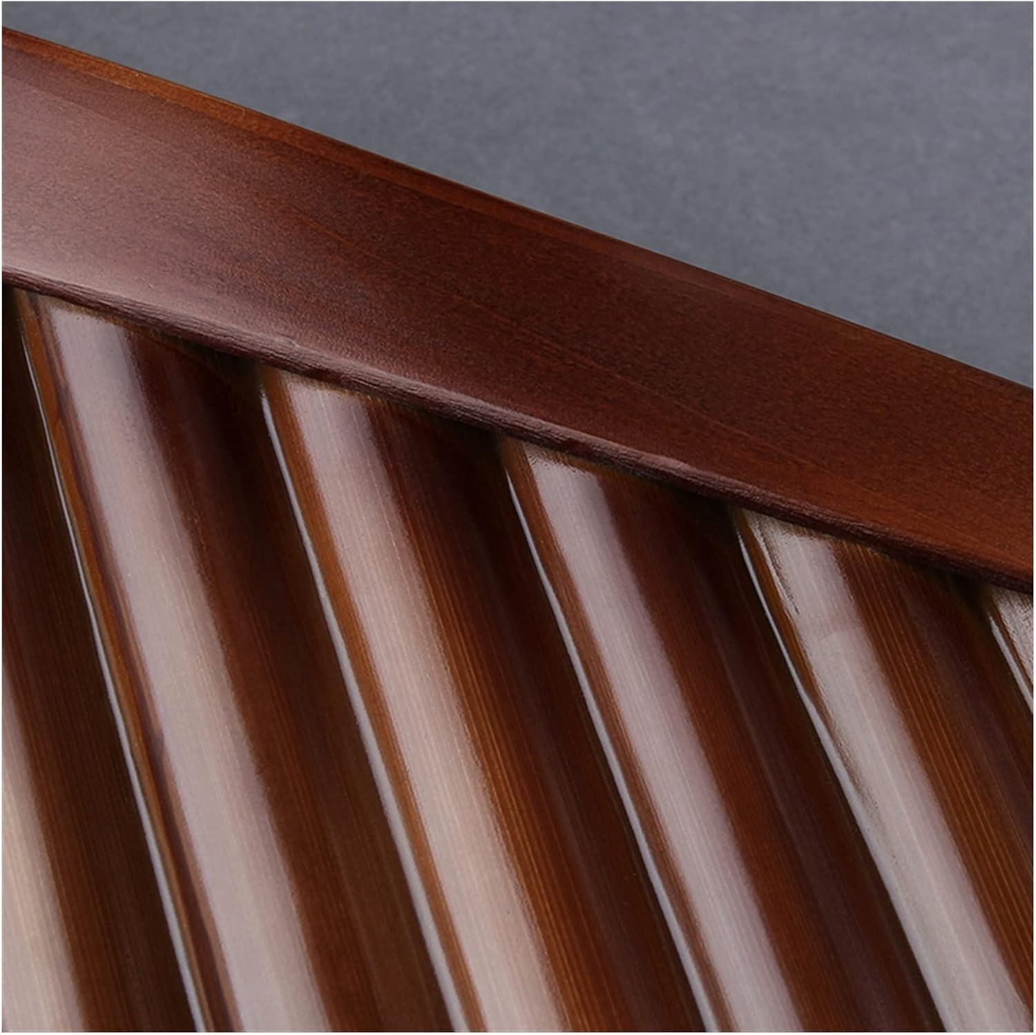 PanPipes Woodwind Instrument Handmade Natural Bamboo Pan Flute 22 Pipe Brown Bottom Bracket Instrument C Key (Color : Left-Hand)