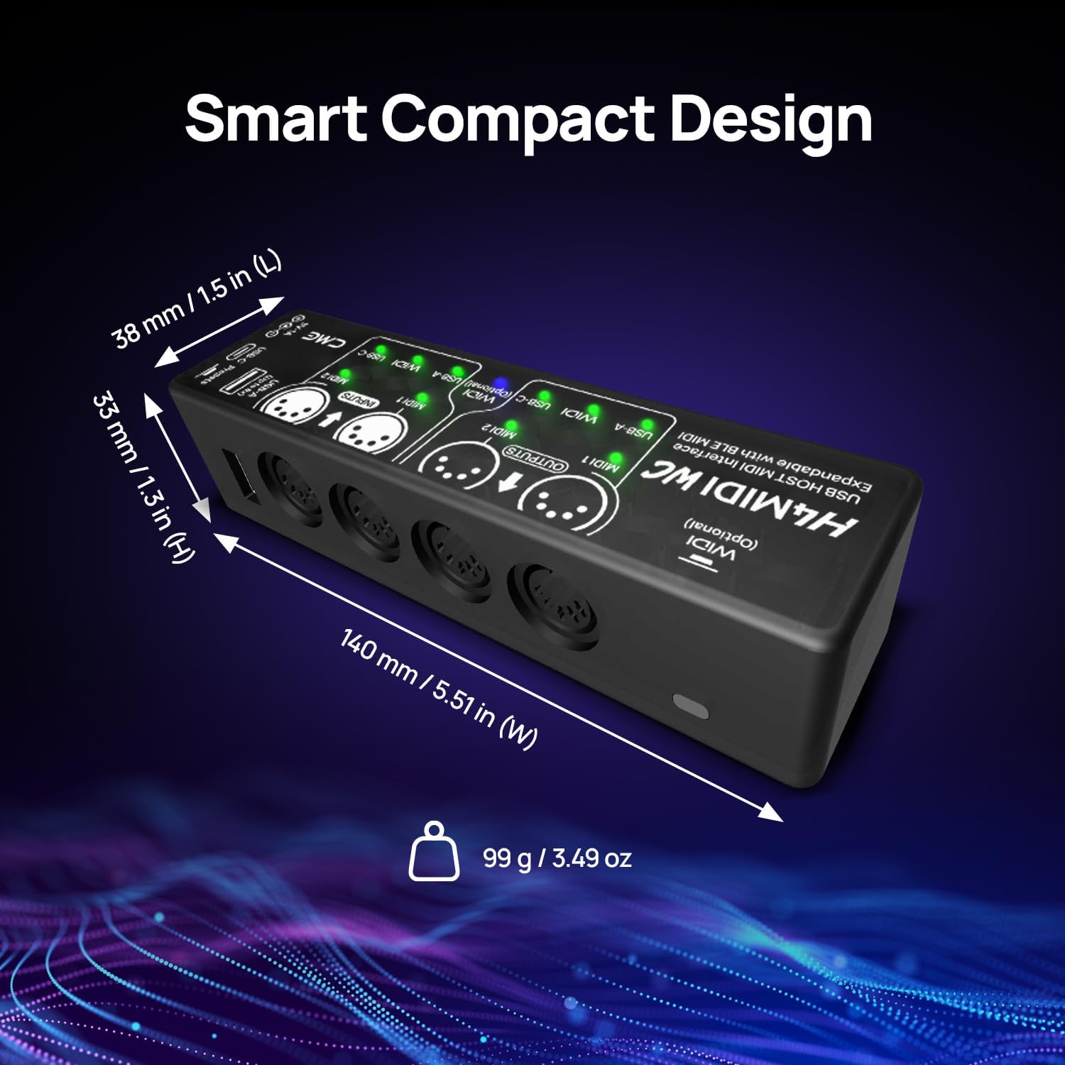 CME H4MIDI WC + WIDI Core - Advanced USB host MIDI Interface + WIDI Premium Bluetooth MIDI