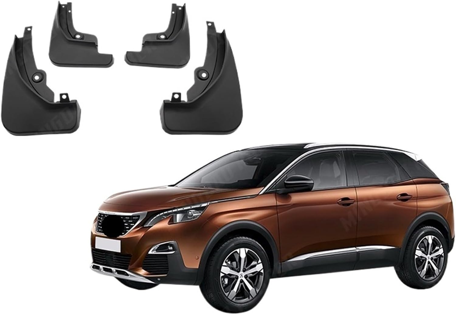 Compatible with Peugeot 3008 Mk2 GT 2017 2018 2019 Car Mud Flaps Fender Mudguards Mudflaps Splash Guards Auto Accessories
