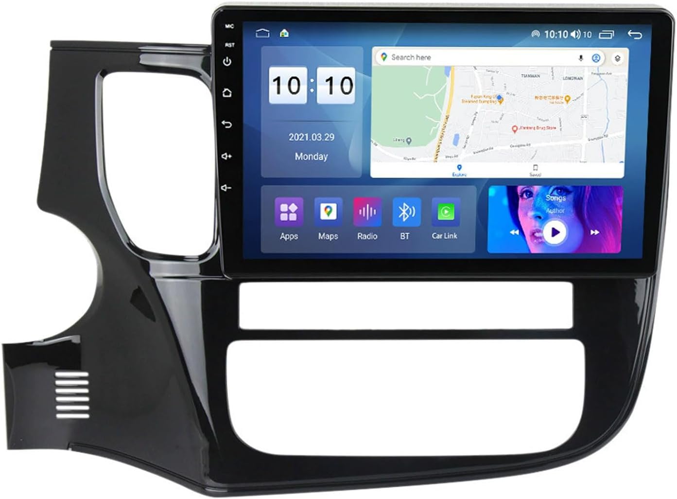 9 inch Car Stereo for Mitsubishi Outlander 2012-2018 Car Radio with Rear View Camera for Android 12 Support GPS/Bluetooth/Steering Wheel Control/Car Play