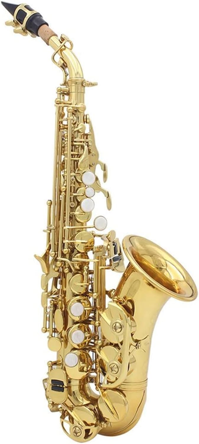 Brass Golden Carve Pattern Bb Saxophone Sax Pearl White Shell Buttons Wind Instrument with Case