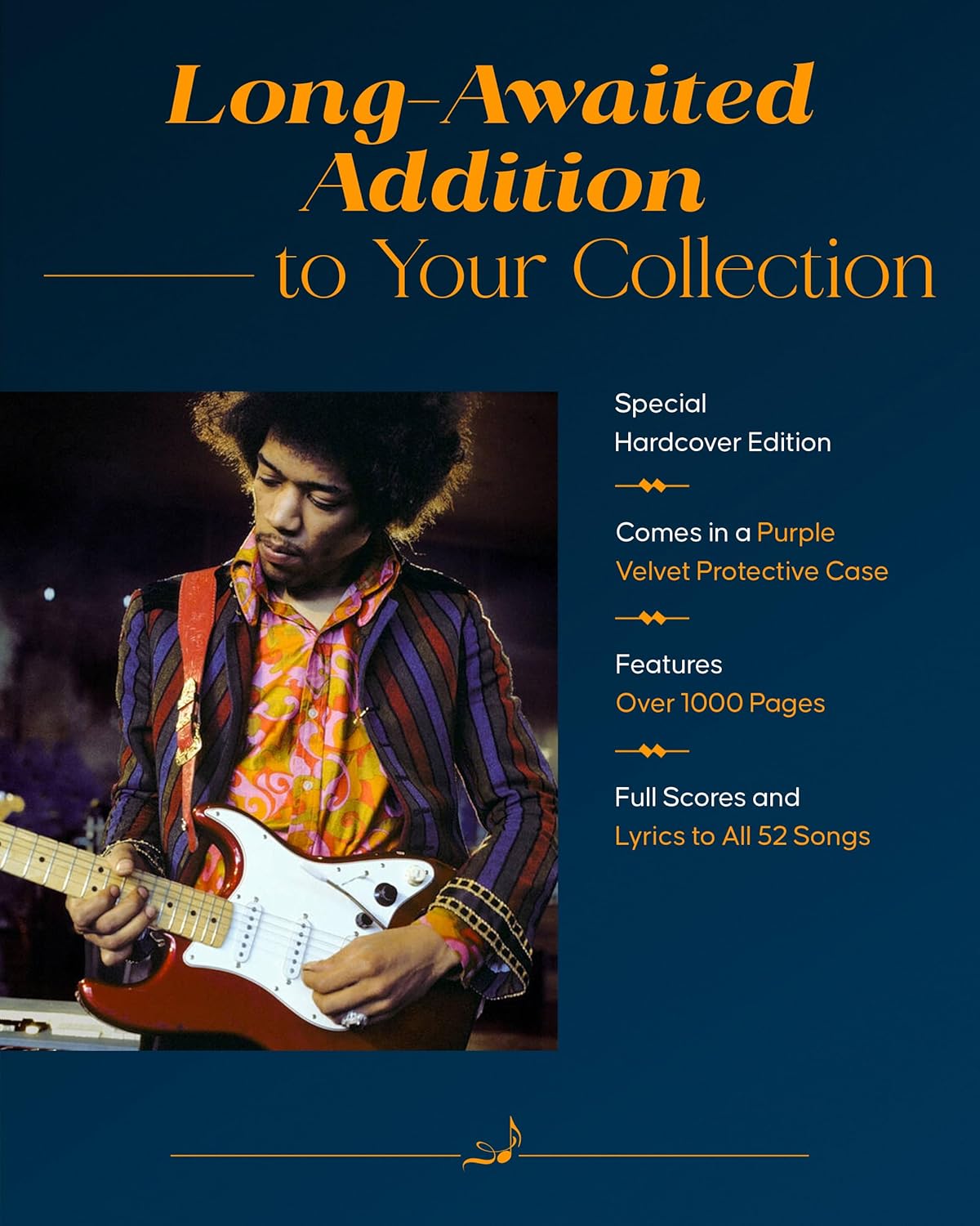 Jimi Hendrix - The Complete Scores | Guitar Tablature and Band Sheet Music Book | Full Transcriptions with Lyrics for Guitar, Bass, Drums and Vocals | Deluxe Hardcover Collector Edition