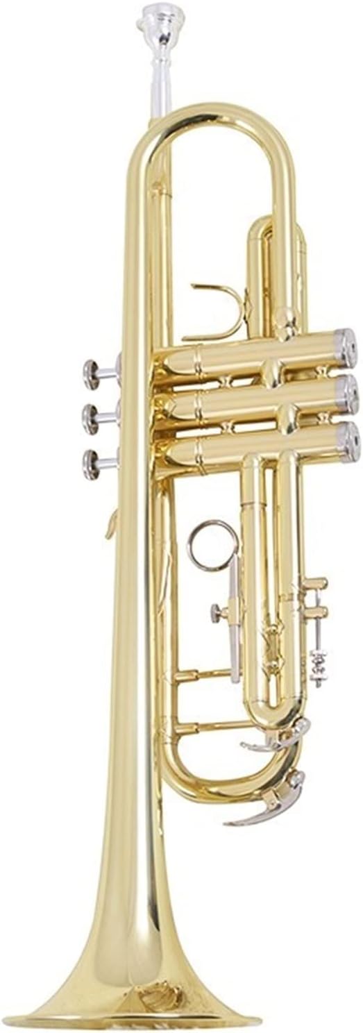 KESHUO Golden Trumpet Instrument BB Flat B Flat Three-Tone Brass for Beginners Trumpets