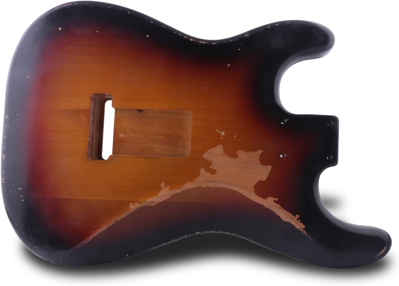 Sunsmile Relic Electric Guitar Body Nitro Top Alder Wood ST Style DIY Guitar Body H-S-H Route 3 Tone Sunburst Relic.