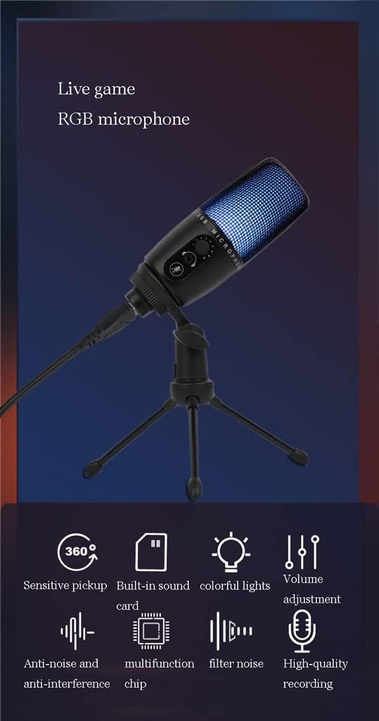 USB Condenser Gaming Microphone, Plug & Play, Precise Supercardioid Pickup Pattern, Professional Recording Quality