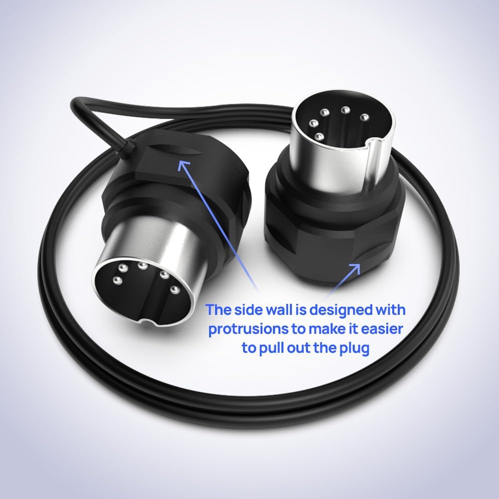 CME WIDI Thru6 BT + 4-Pack 1-FT MIDI Cables - 2-in-6-out MIDI Thru/Split with 5-pin DIN and Bluetooth MIDI + 4-Pack 5-pin DIN Low-Profile MIDI cables