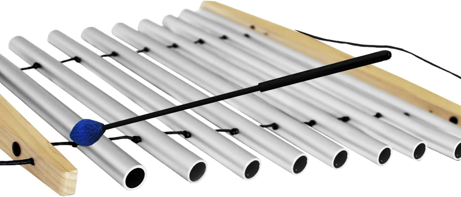 Handy Chime with Mallet for Relaxing Sound Bath Meditation Yoga Class Energy Refresh 9 Tone Swing Chime Sound Healing Instrument