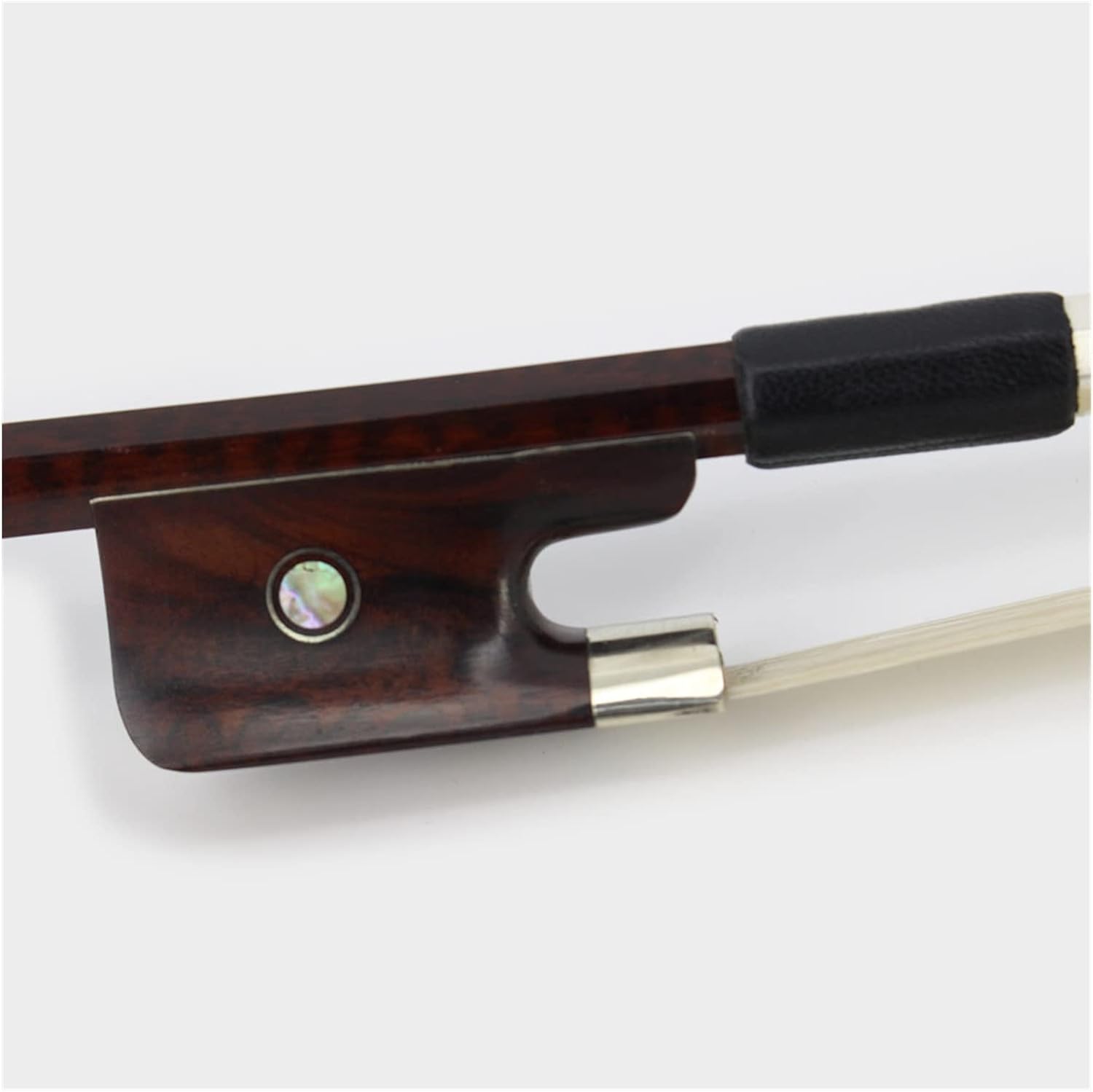 TSTS Exquisite French-Style Snakewood 4/4 Double Bass Bow Horsehair Fisheye Inlayed Snakewood Frog Professional Violin Bow