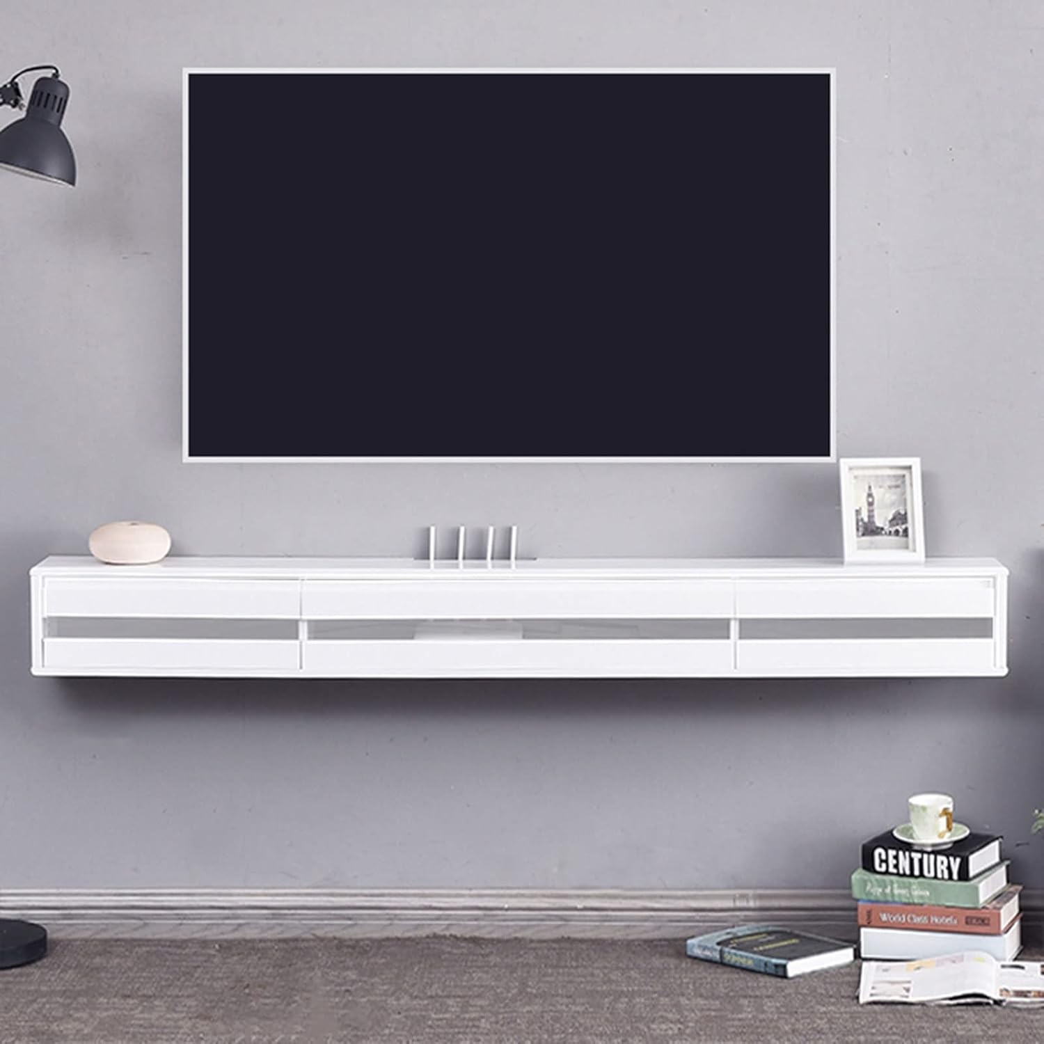Wall mounted TV Cabinet Floating Shelf Wall Cabinet Entertainment Unit TV Stand TV Media Console Audio-visual Equipment Shelves Gaming Shelf TV bracket Wall Mount Corner Shelves Ledge Display Shelf