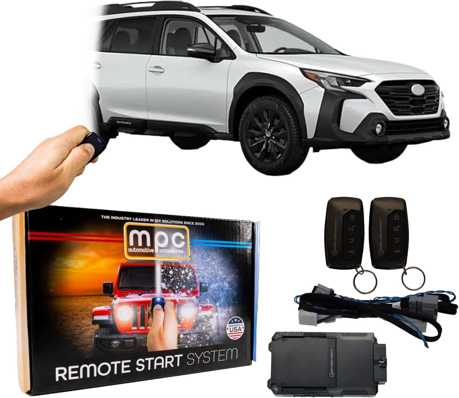 MPC Remote Start Kit Compatible with Subaru Outback 2020-2025 || 2X 4-Button Long Range Remotes || Plug and Play || No Wire Splicing || USA Tech Support