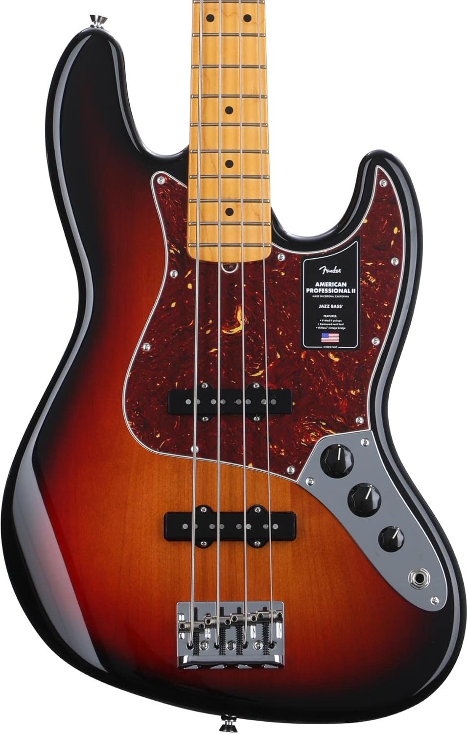 Fender American Professional II Jazz Bass - 3 Color Sunburst with Maple