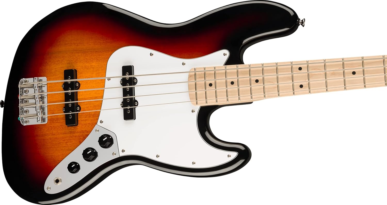 Fender Squier Affinity Series Jazz Bass, 3-Color Sunburst, Maple Fingerboard