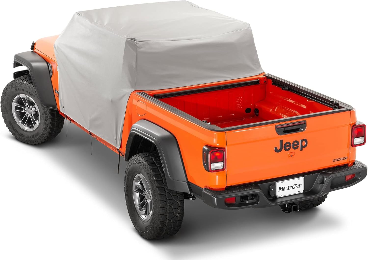 MasterTop Full Door Cab Cover with Storage Tote - Fits Jeep Gladiator JT 2020-2021 - Fits Jeeps with Hard or Soft Top Removed - Waterproof UV Resistant Car Cover - Protects Against Rain, Dirt and Dust
