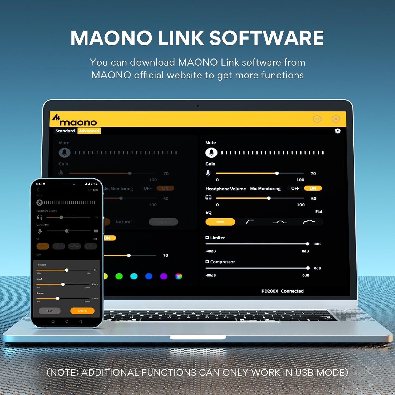 MAONO PD200X Dynamic Microphone with BA92 Boom Arm Bundle for Podcast, Studio, Streaming, Recording, Vocal